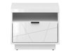 Table de chevet Fivale 115 (Blanc brillant + Blanc)