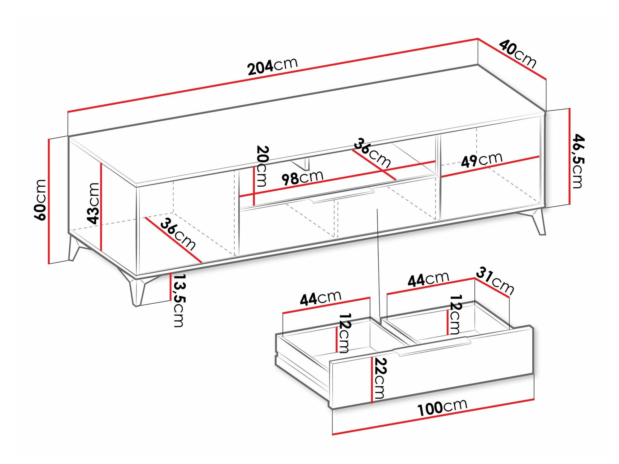 Meuble TV Comfivo Camlue 106
