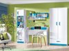Armoire Sorviru 103 (Blanc + Turquoise)