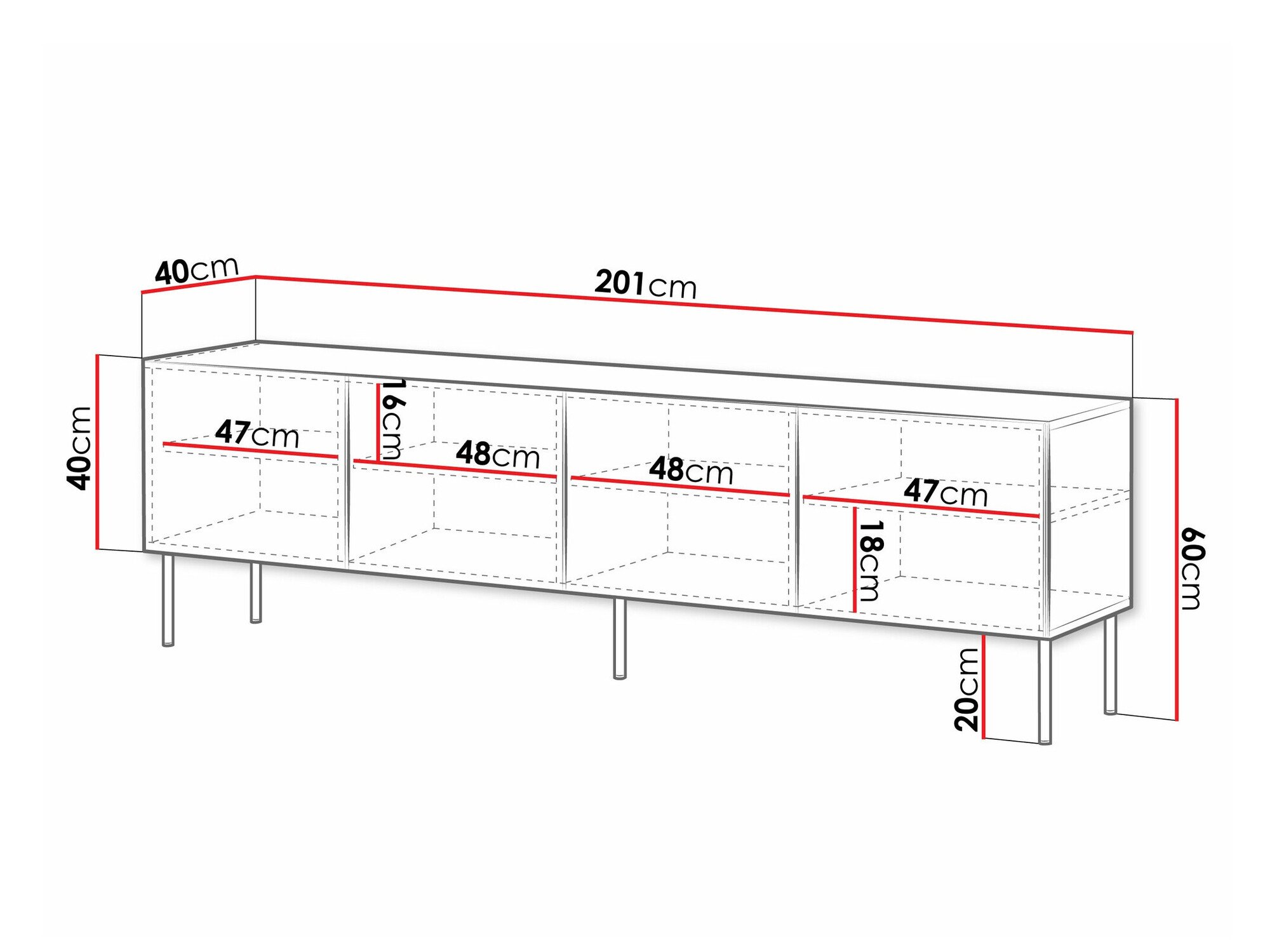 Meuble TV Monciru 103 (Noir)