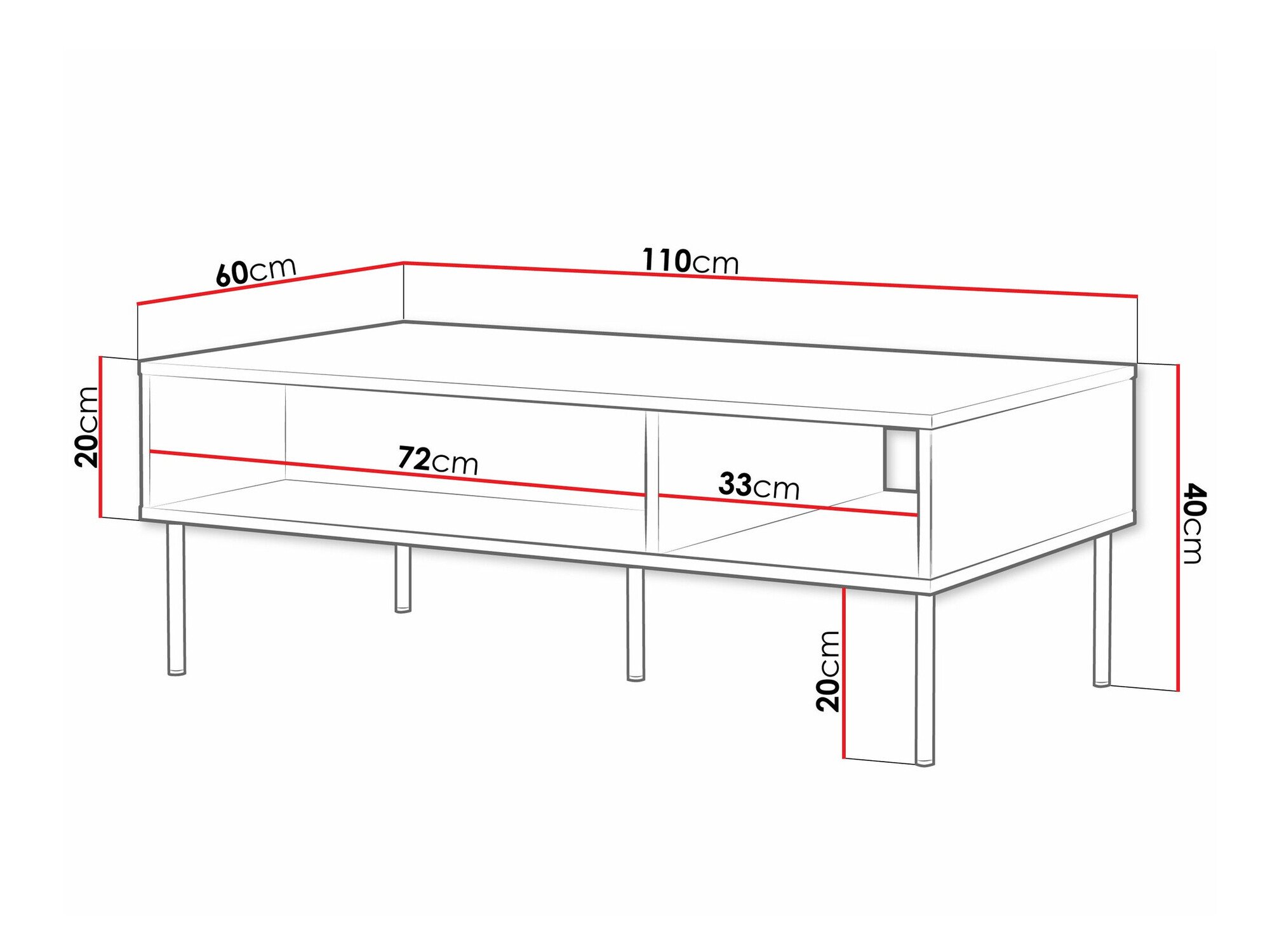 Table basse Monciru 101 (Noir)