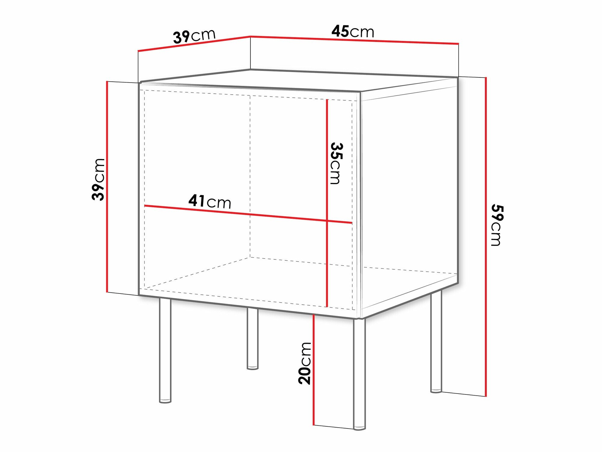 Ensemble de tables de chevet Celra (Noir)