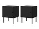 Ensemble de tables de chevet Celra (Noir)