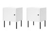 Ensemble de tables de chevet Monciru 104 (Blanc)