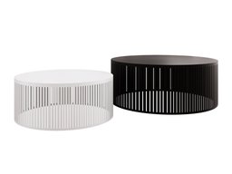 Ensemble tables basses Prunis (Blanc + Noir)