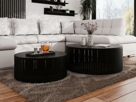 Ensemble tables basses Prunis (Noir)