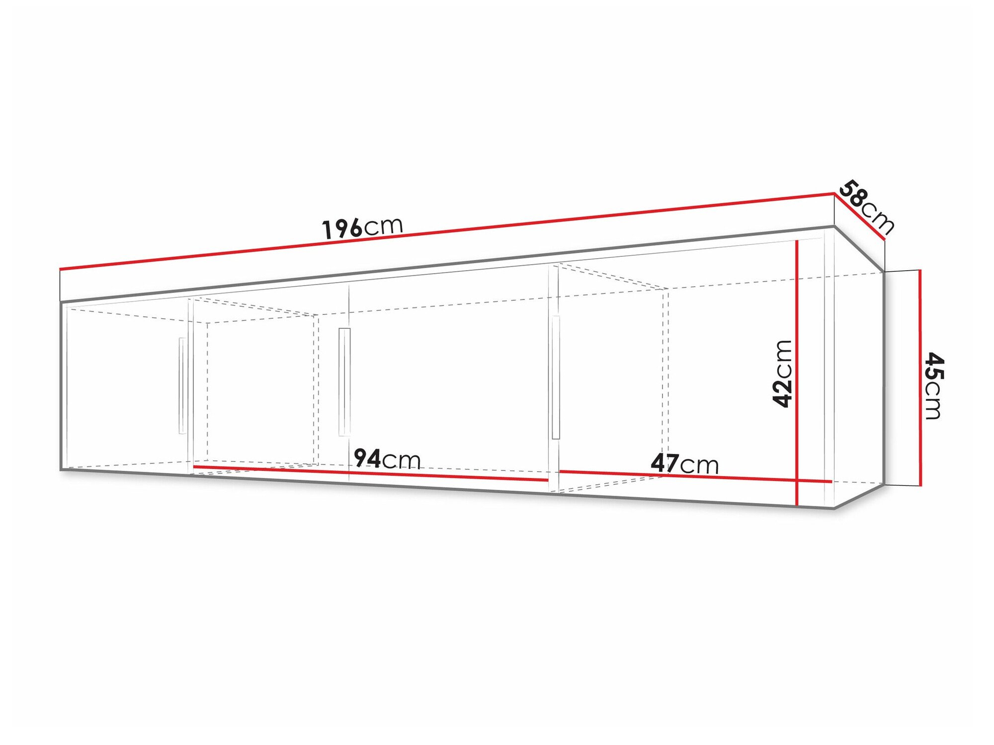 Buffet Collis II (Blanc + Chêne wotan)