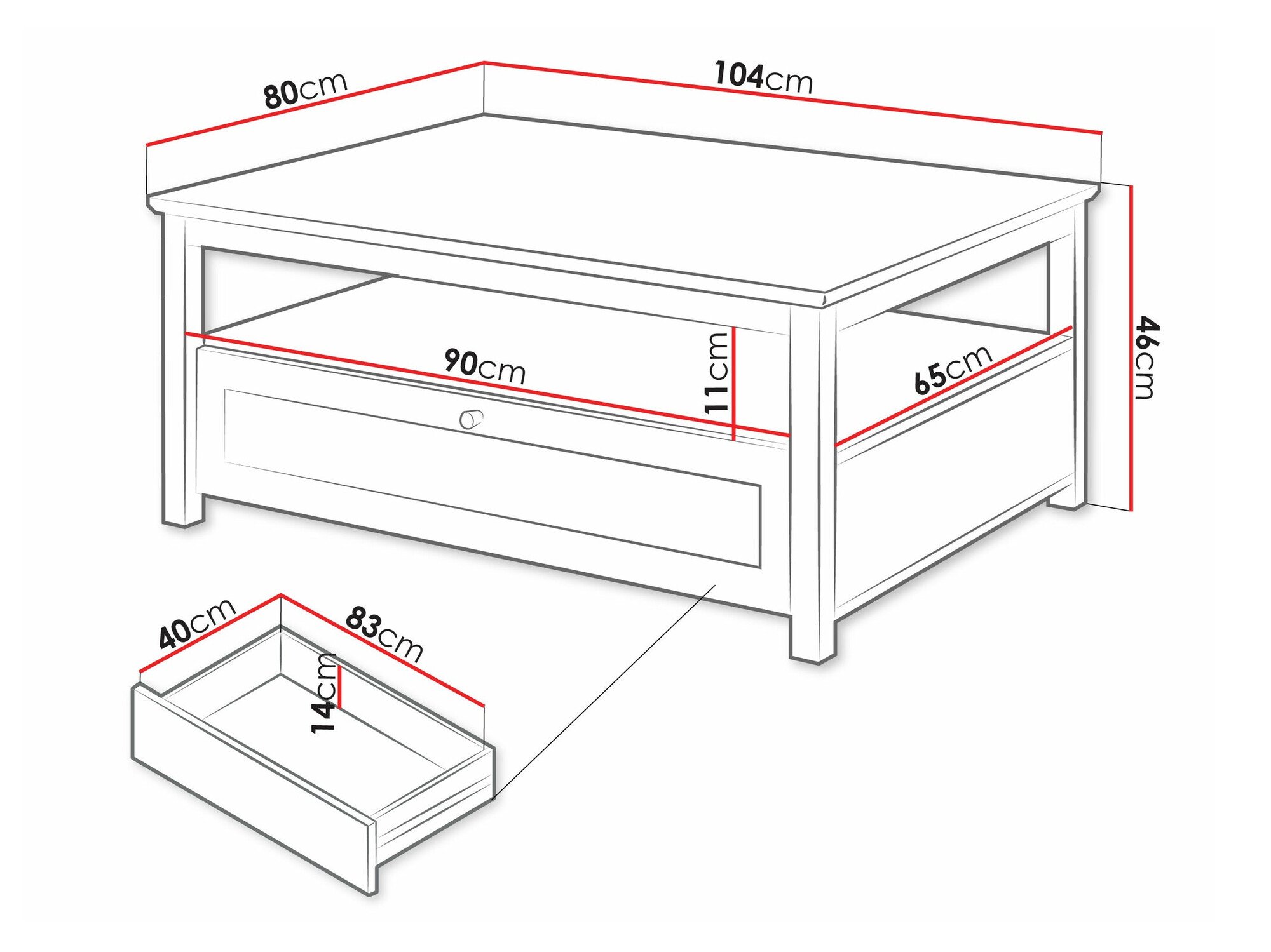 Table basse Comfivo Ruvlare 104