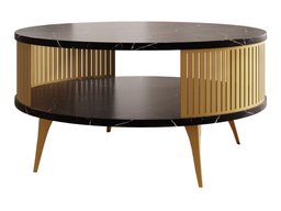 Table basse Sordore 101 (Doré + Marbre noir)