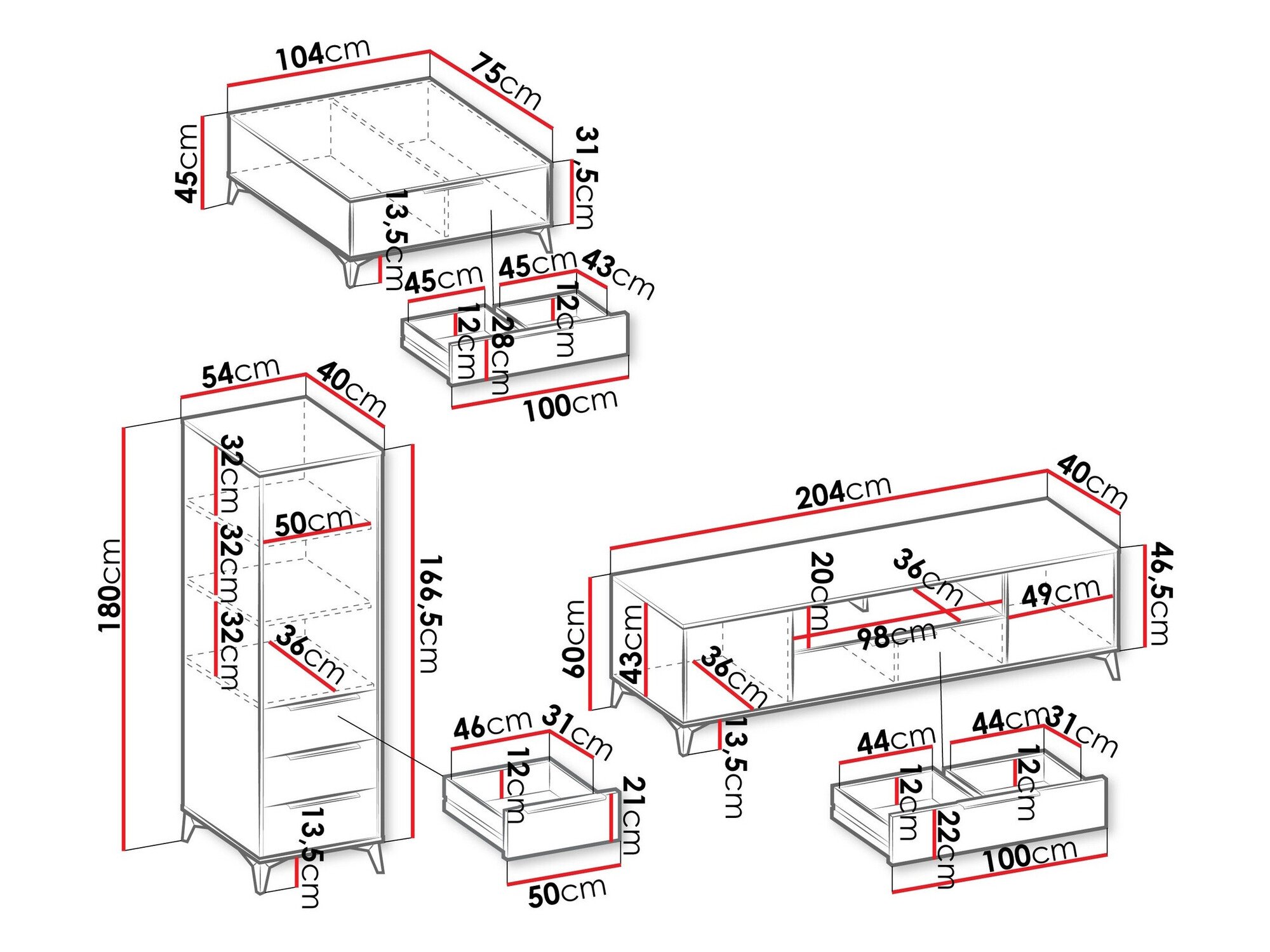 Ensemble de salon Comfivo Camlue 107
