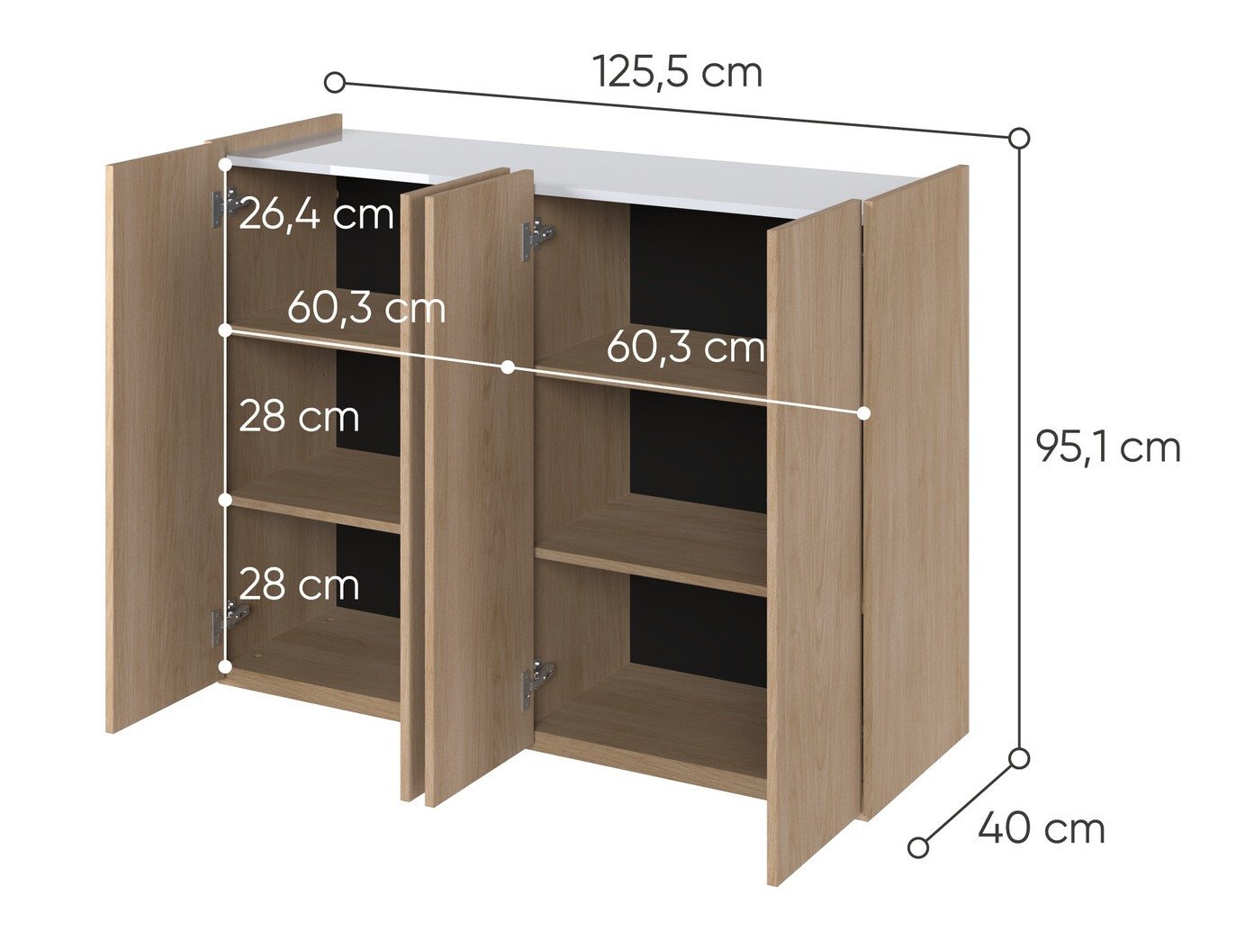 Buffet Fresno 148 (Chêne)