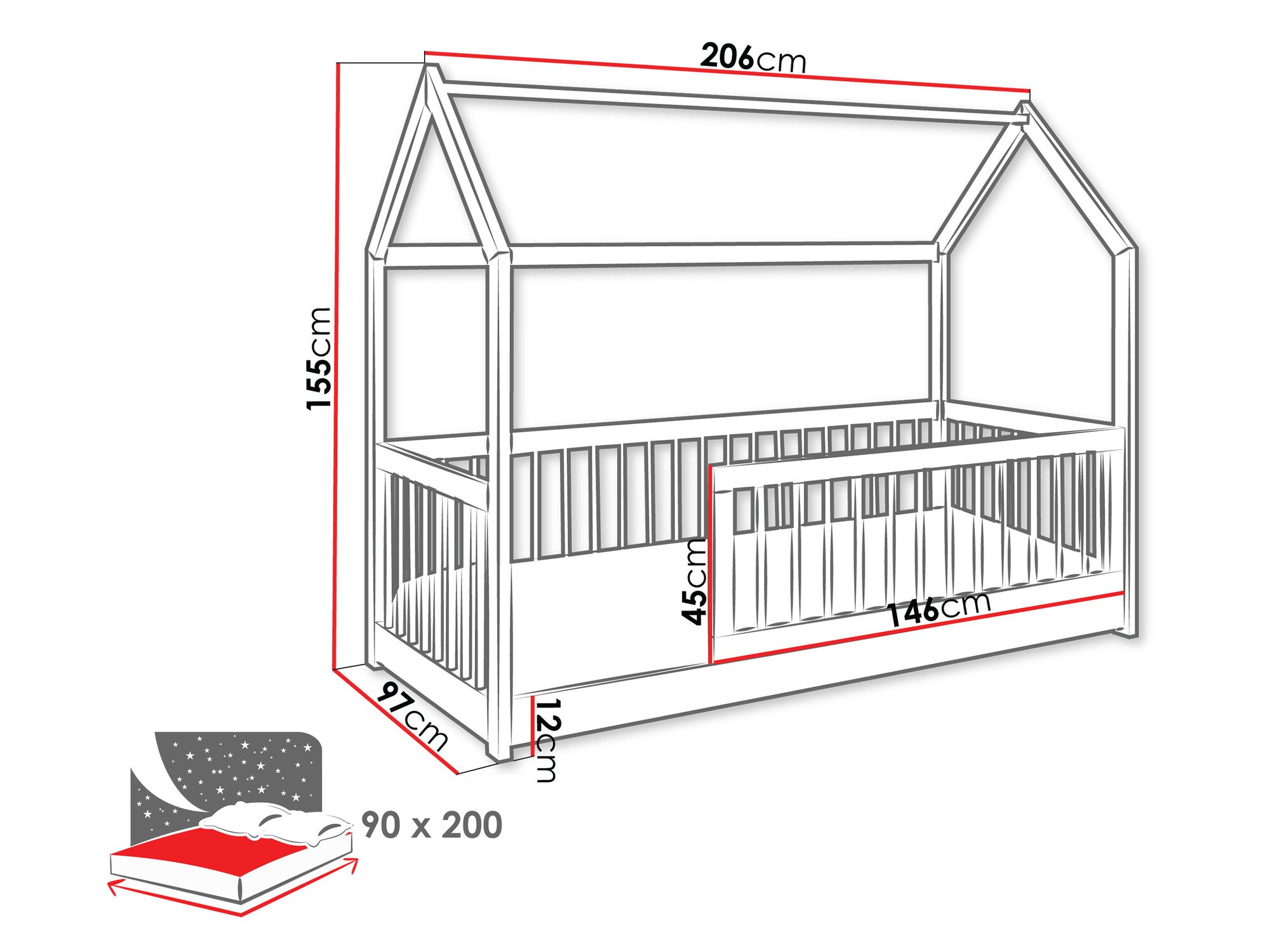 Lit Henderson 168 (Hêtre)
