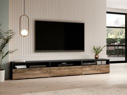 Meuble TV Serodeu 105 (Noyer + Brun foncé)