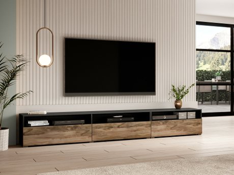 Meuble TV Serodeu 105 (Noyer + Brun foncé)