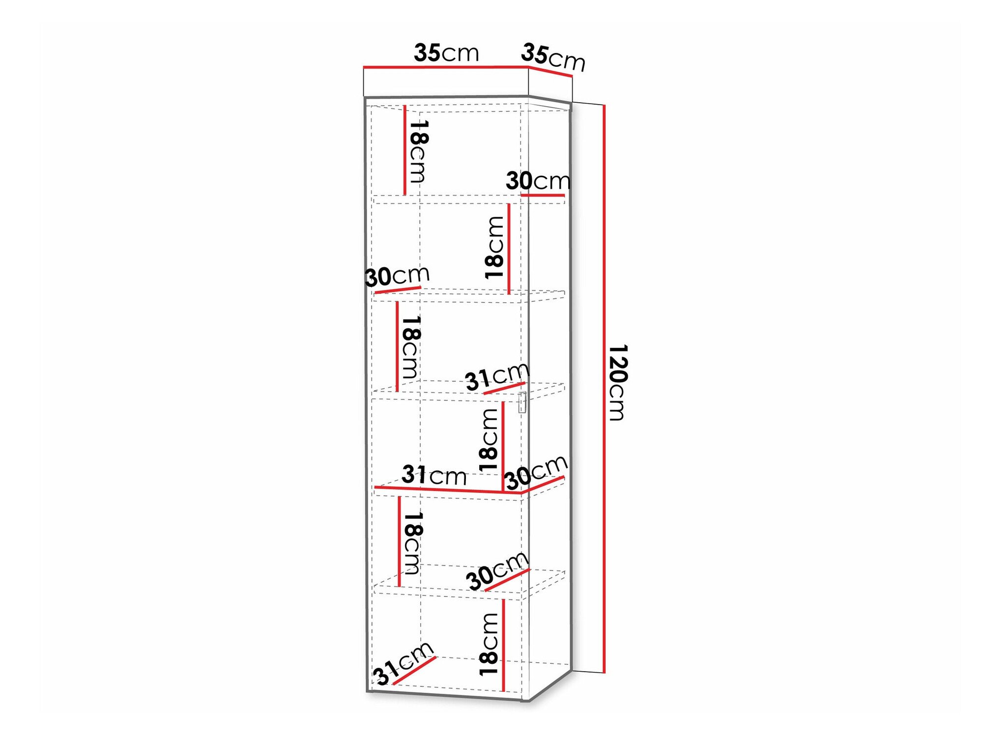Armoire de salle de bain murale Levelbu 108 (Blanc + Blanc brillant)