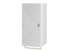 Armoire de salle de bain murale Levelbu 109 (Blanc + Blanc brillant)