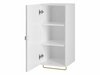 Armoire de salle de bain murale Levelbu 109 (Blanc + Blanc brillant)