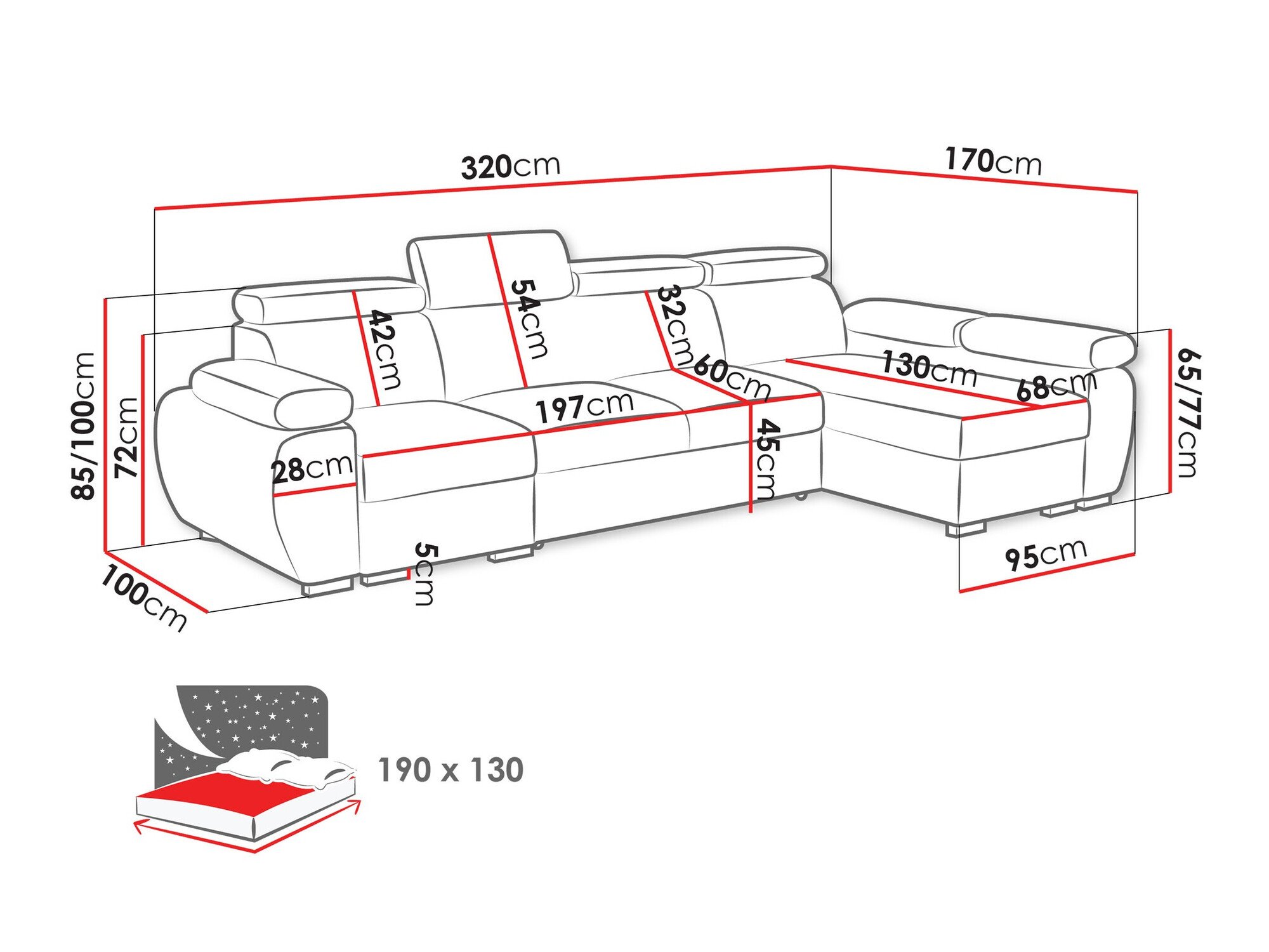 Canapé d'angle Columbus 227 (Kronos 22)