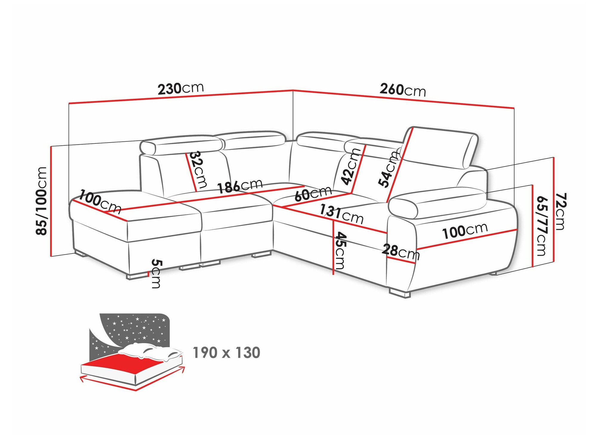 Canapé d'angle Columbus 228 (Aragon 14)