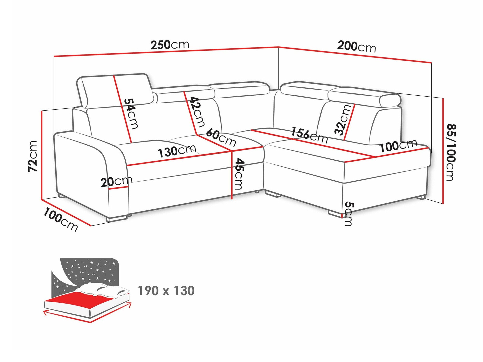 Canapé d'angle Ovos II (Crown 15)