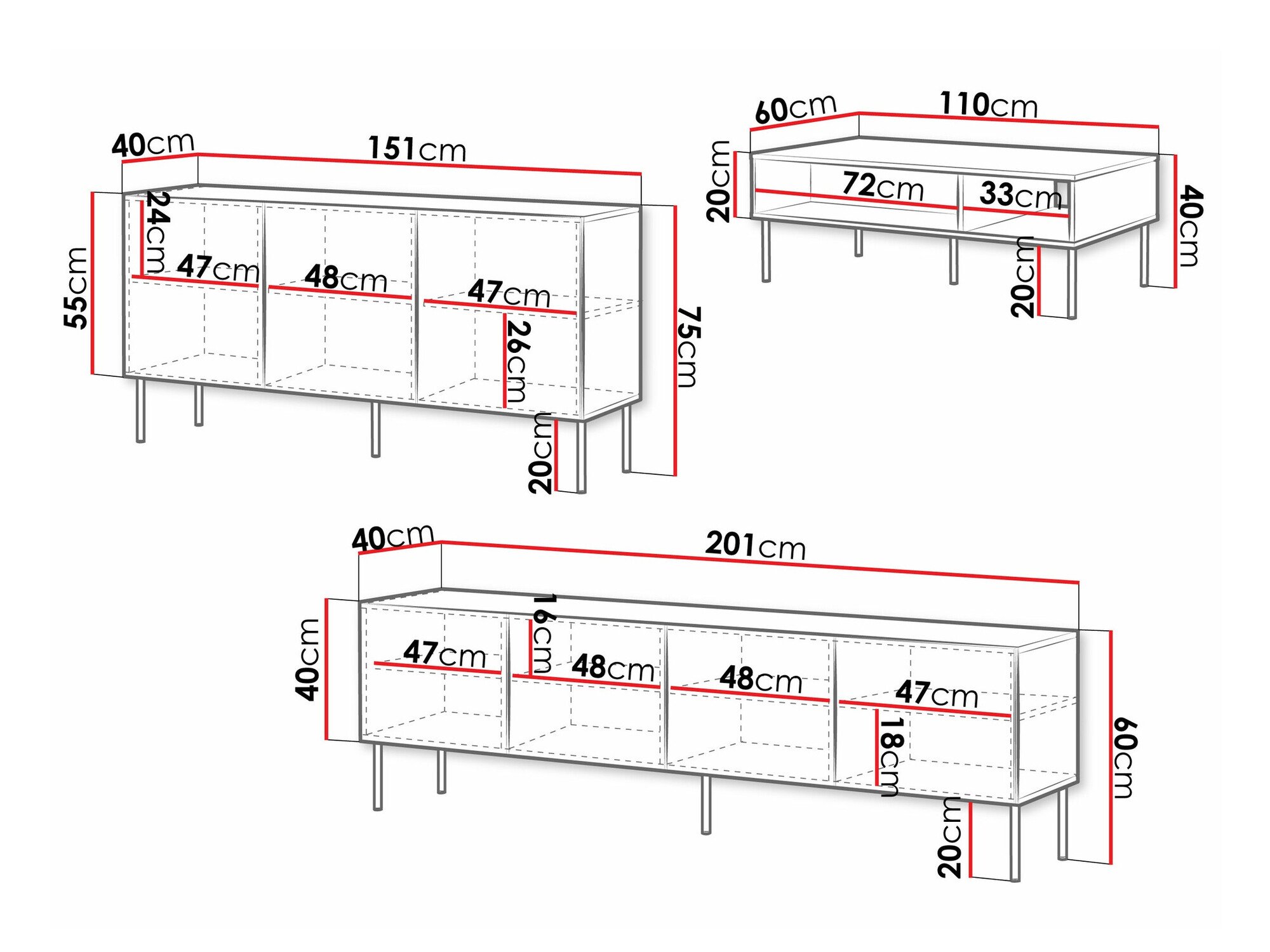 Ensemble de salon Celra I (Blanc)