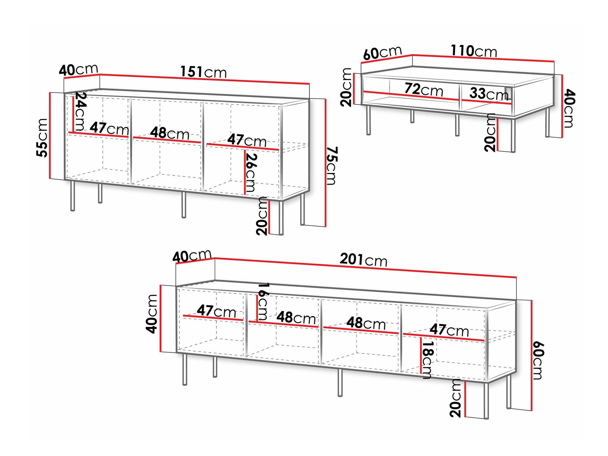 Ensemble de salon Celra I (Noir)