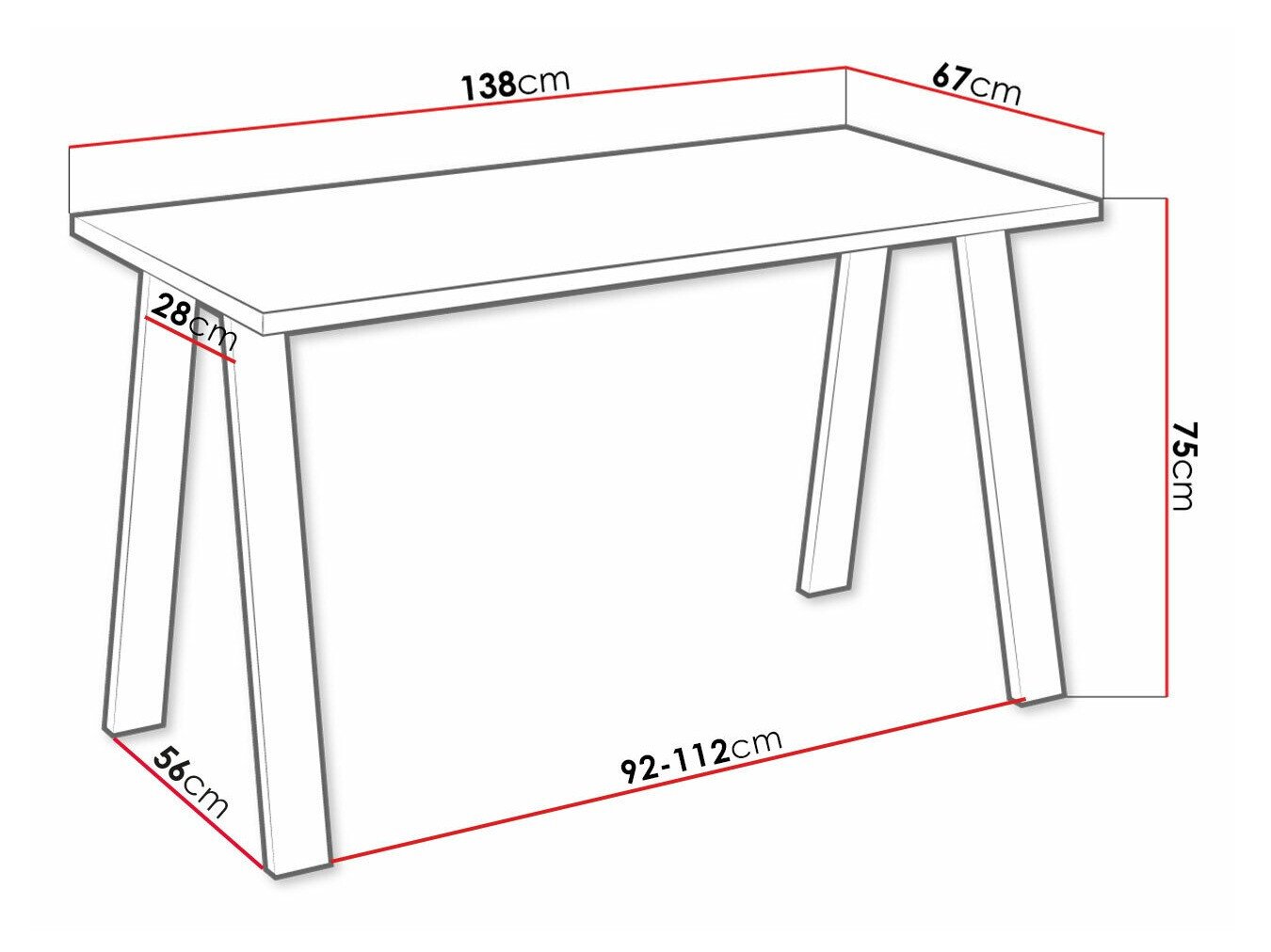 Table Tucson 140 (Blanc)