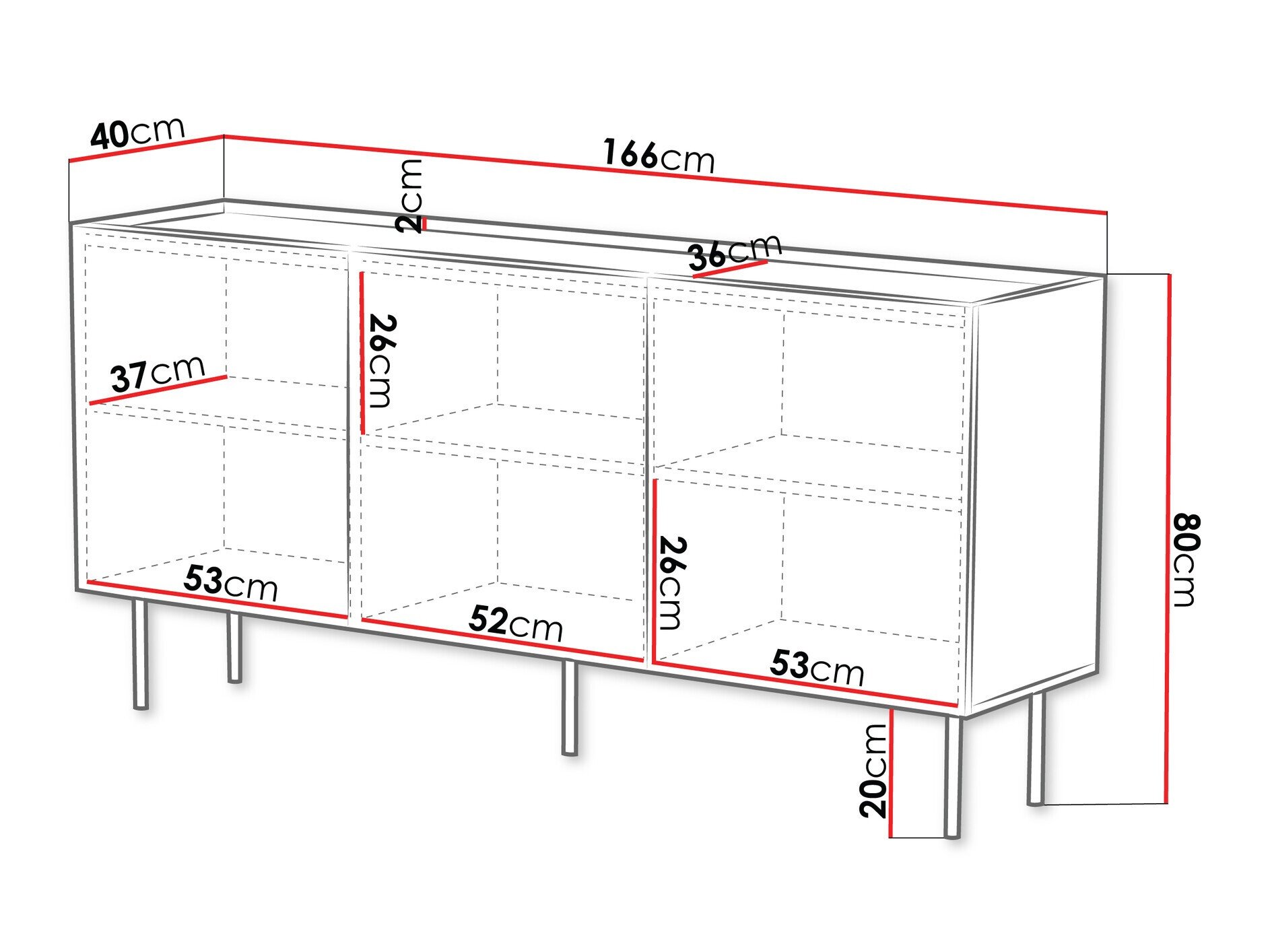 Buffet Mortali 100 (Noir)