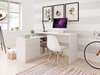 Bureau d'angle Kingston 130 (Blanc)