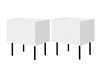 Ensemble de tables de chevet Mortali 107 (Blanc)