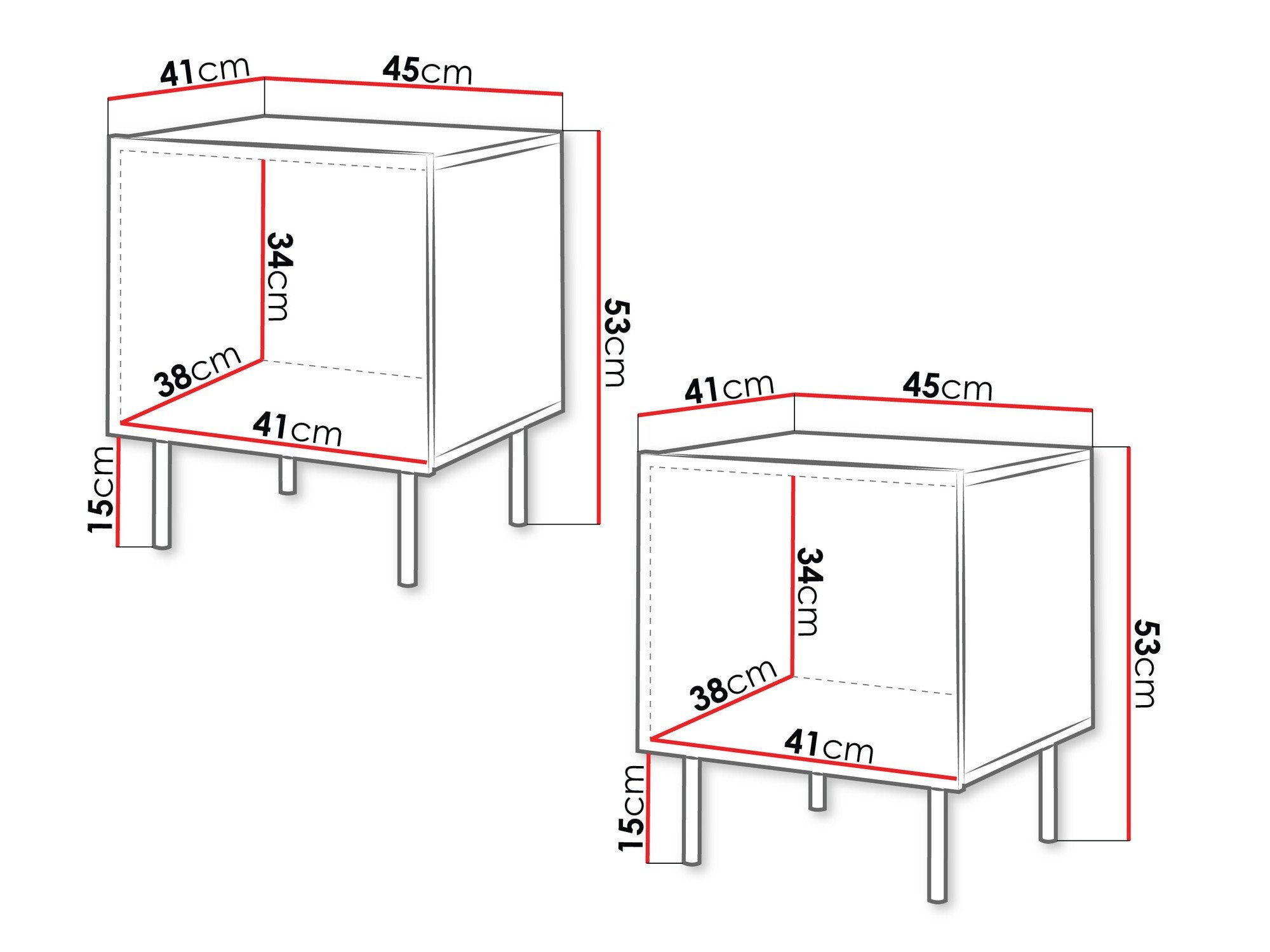 Ensemble de tables de chevet Fama