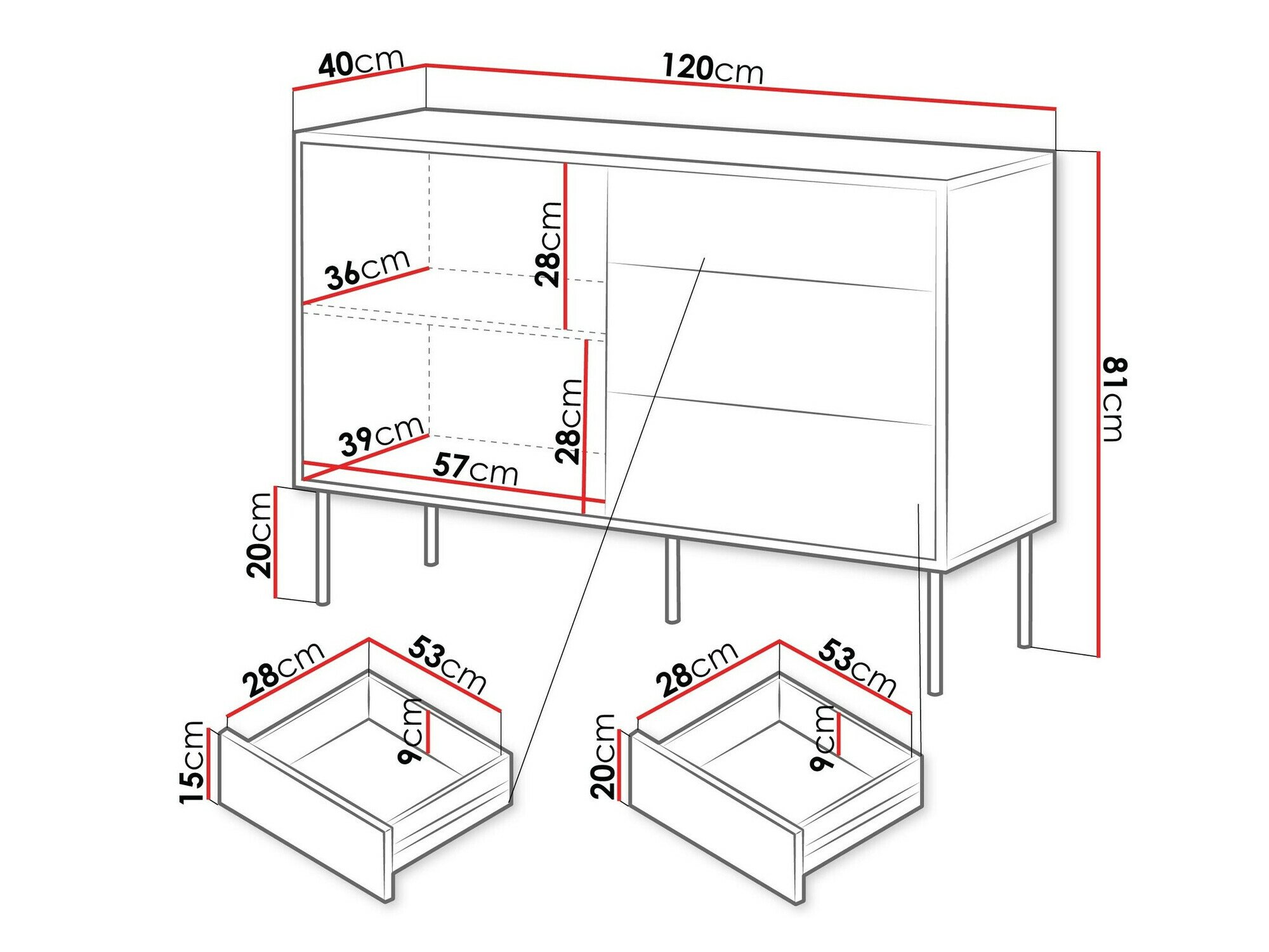 Commode Flosoru 101 (Noir)