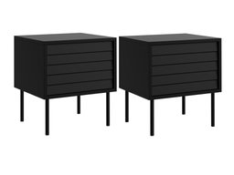 Ensemble de tables de chevet Flosoru 106 (Noir)