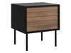 Ensemble de tables de chevet Flosoru 106 (Noyer + Noir)