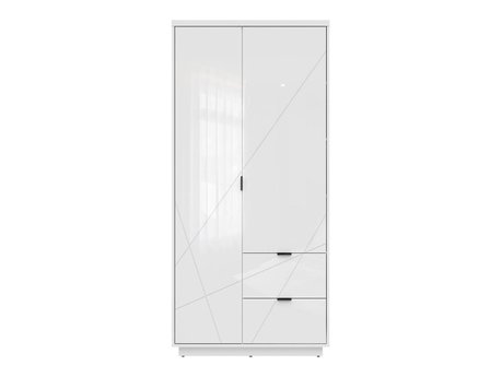Armoire Fivale 105 (Blanc brillant + Blanc)