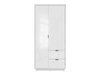 Armoire Fivale 105 (Blanc brillant + Blanc)