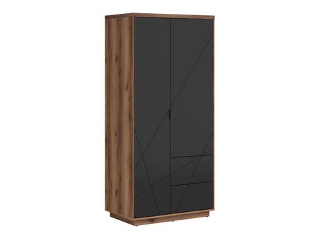 Armoire Fivale 105 (Chêne delano foncé + Noir)