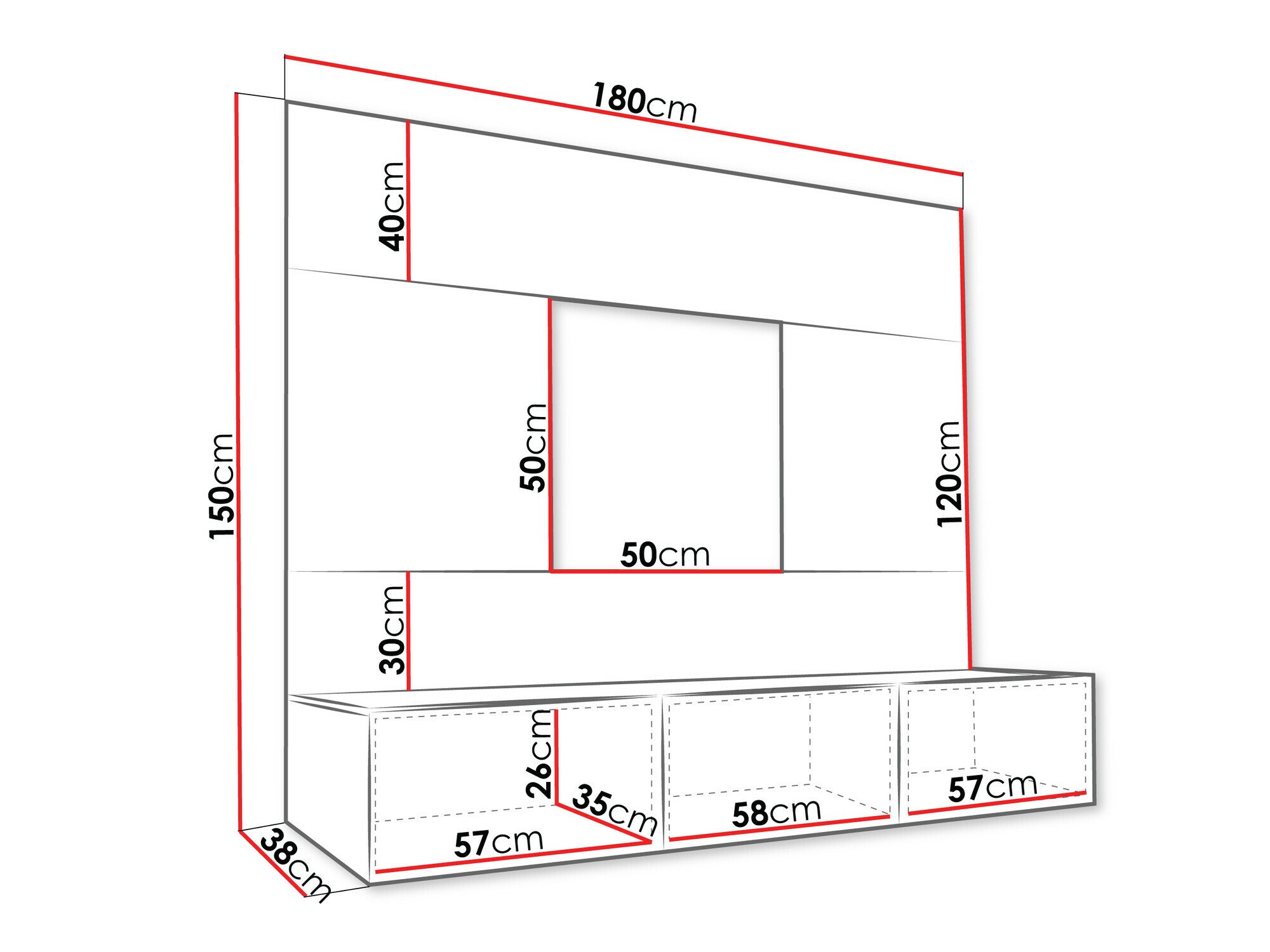 Ensemble de salon Comfivo Salix (Noir + Marbre noir)