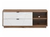 Meuble TV Fivale 104 (Chêne delano foncé + Blanc brillant)