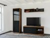 Meuble TV Fivale 104 (Chêne delano foncé + Noir mat)