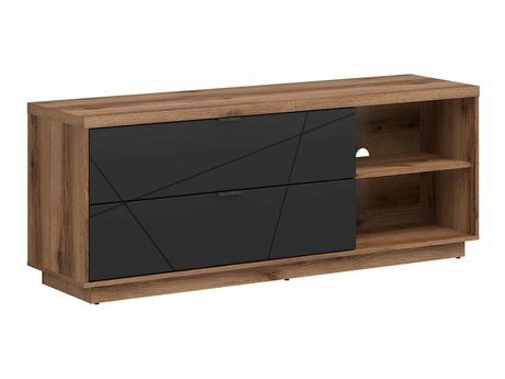 Meuble TV Fivale 104 (Chêne delano foncé + Noir mat)