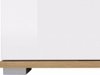 Commode Tivetra 102 (Chêne wotan + Blanc brillant)