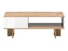 Table basse Tivetra 124 (Chêne wotan + Blanc brillant)
