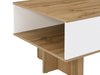 Table basse Tivetra 124 (Chêne wotan + Blanc brillant)