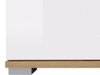 Table de chevet Tivetra 114 (Chêne wotan + Blanc brillant)