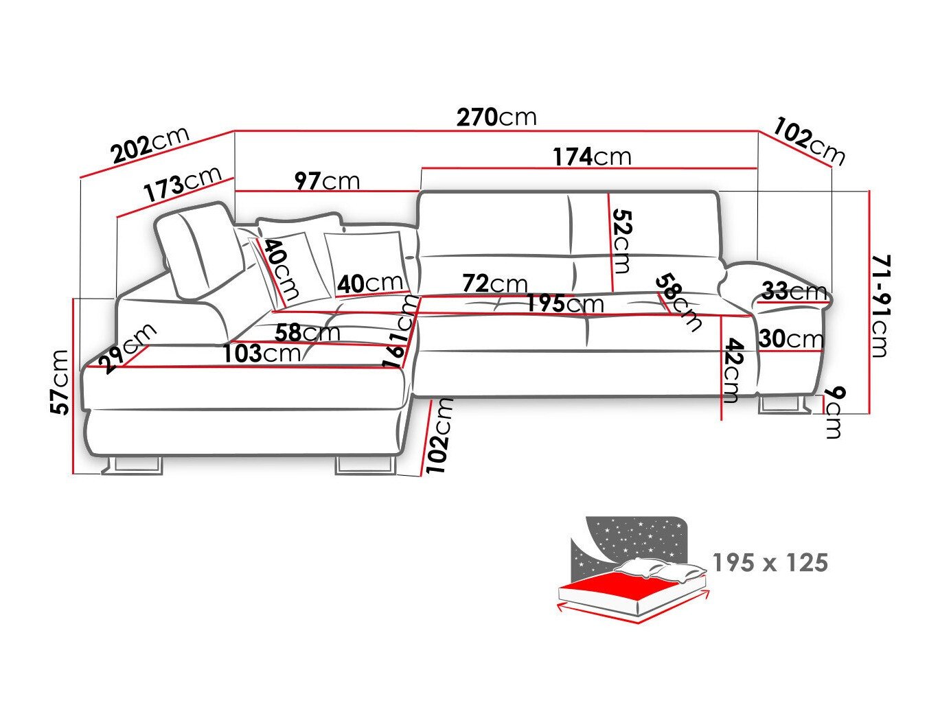 Canapé d'angle Comfivo Ruta VII (Abriamo 03)
