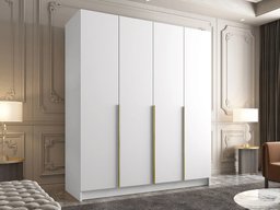 Armoire Closico 192 (Blanc + Doré)