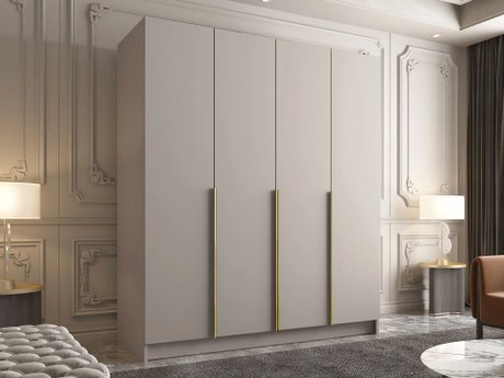 Armoire Closico 192 (Cachemire + Doré)