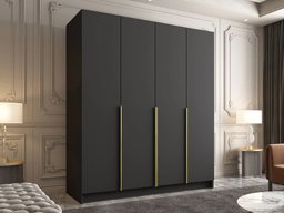 Armoire Closico Navor I (Noir + Doré)