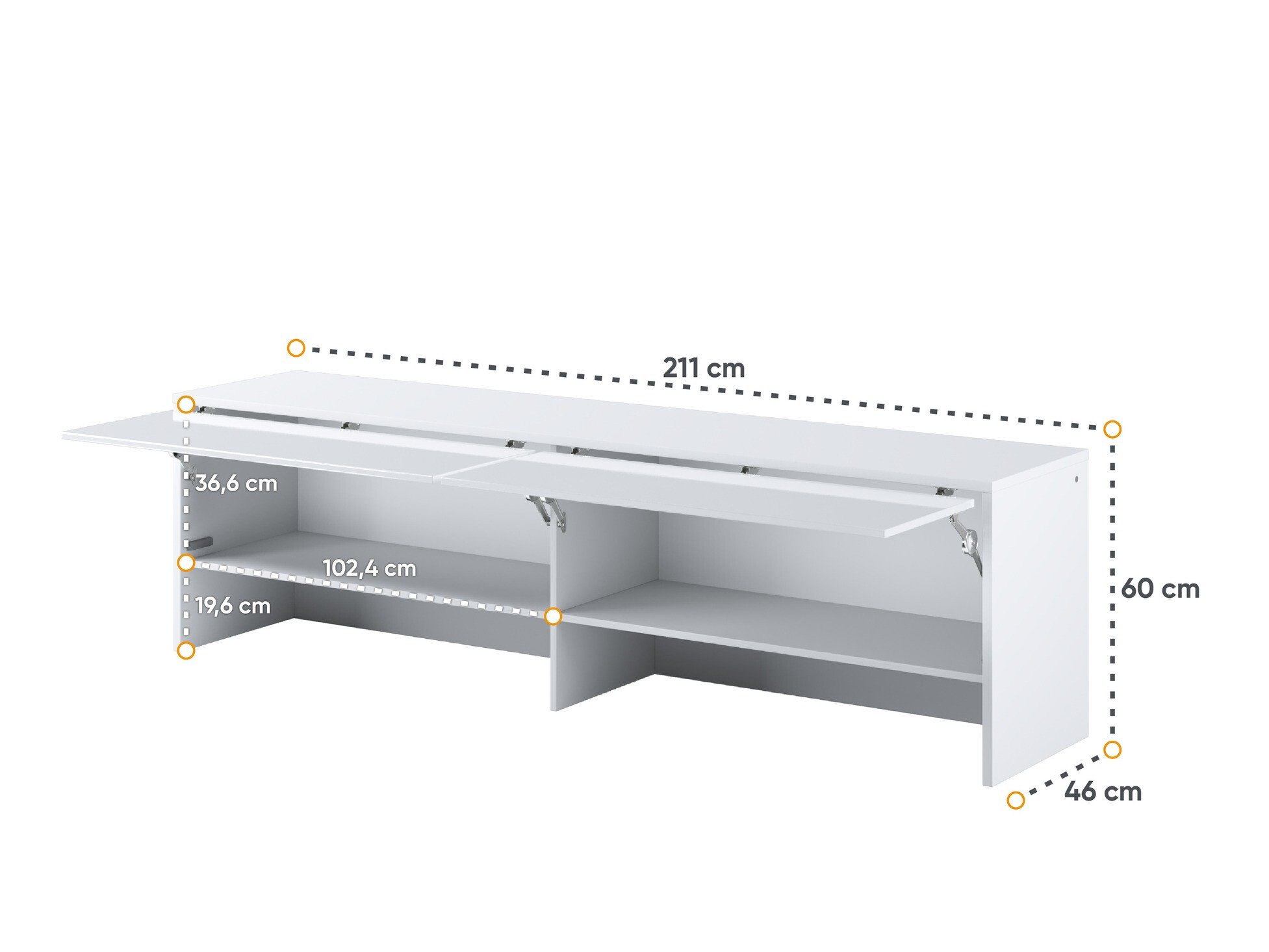 Buffet Concept Pro Lenart Levfere 118 (Blanc + Blanc brillant)